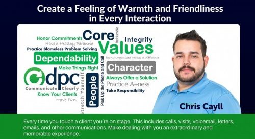 DPC Core Value / Behavior: Create a Feeling of Warmth and Friendliness in Every Interaction