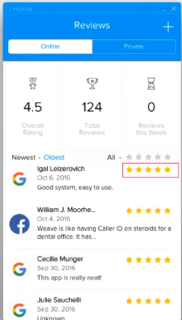 Weave Call Reporting and Reviews Mobile Application